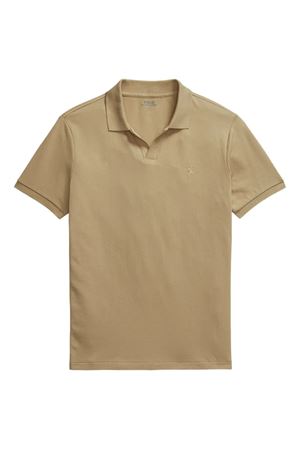 Khaki stretch-cotton T-shirt RALPH LAUREN | 710968951003KHAKI
